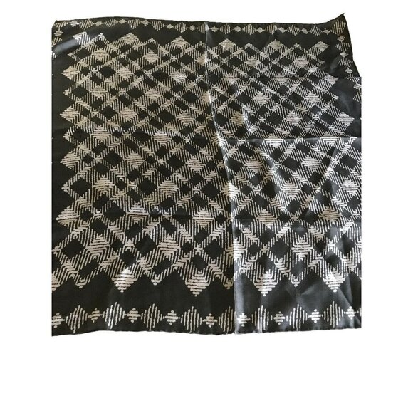 ECHO Scarf Geometric Pattern Gray White - Picture 1 of 4